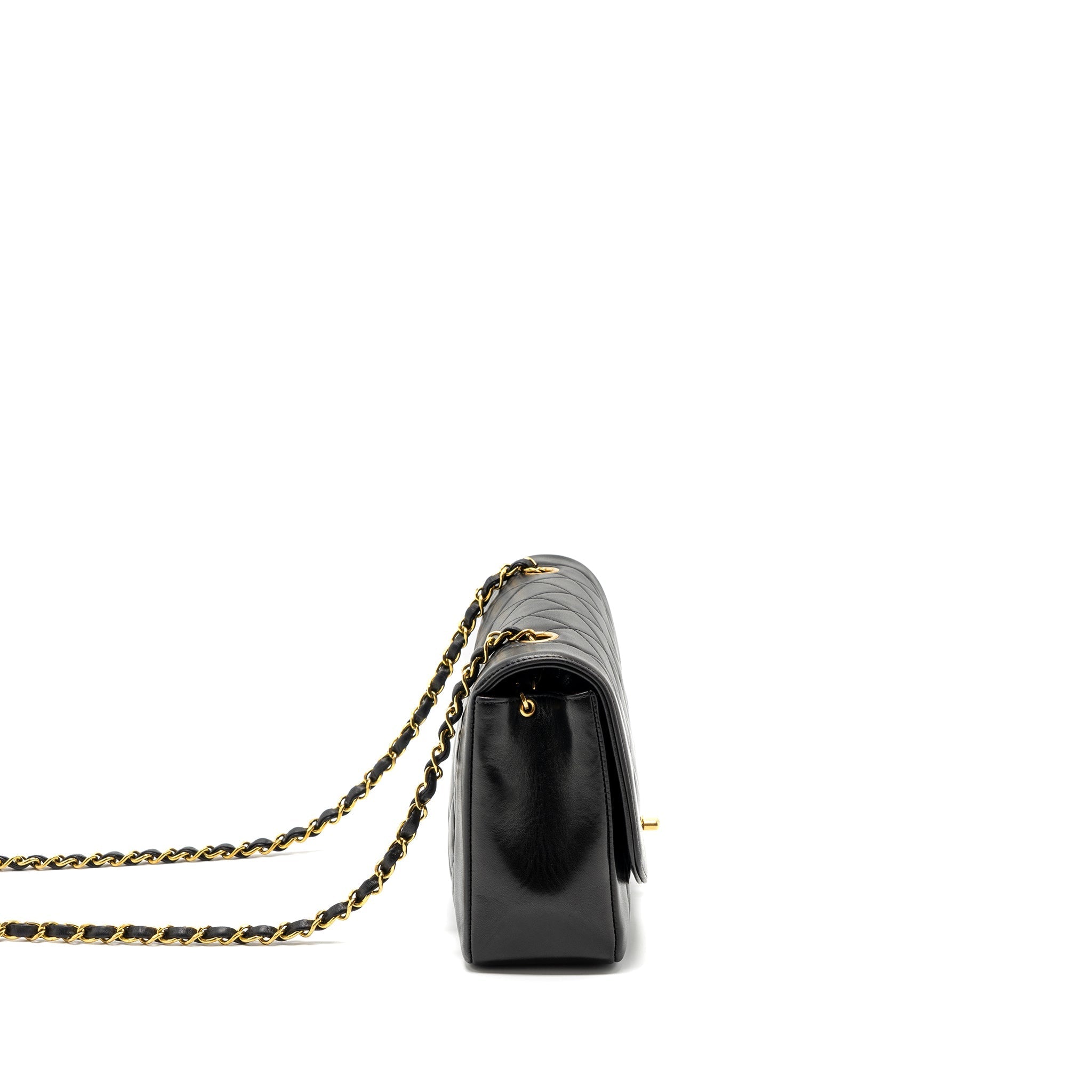 Chanel Vintage Diana Flap Bag Lambskin Black