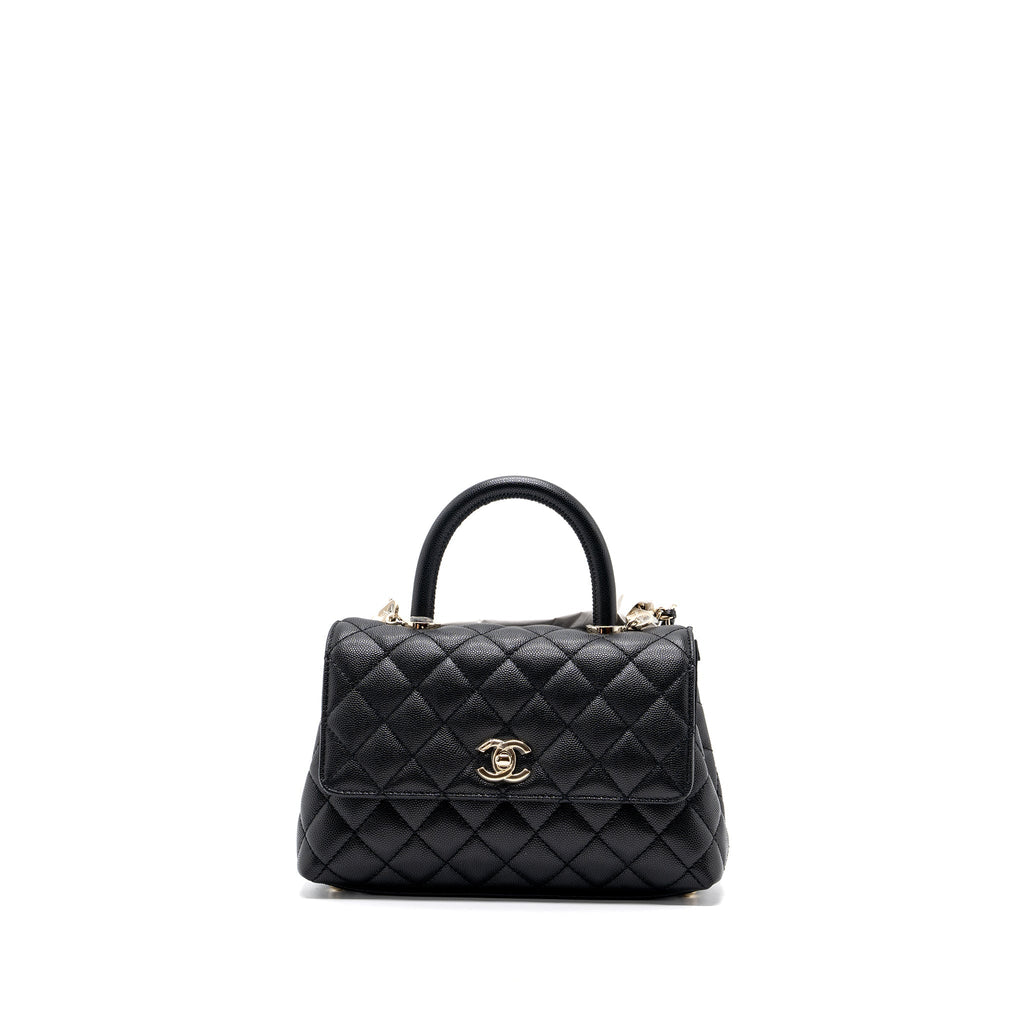 Chanel small coco handle caviar black L (Microchip)