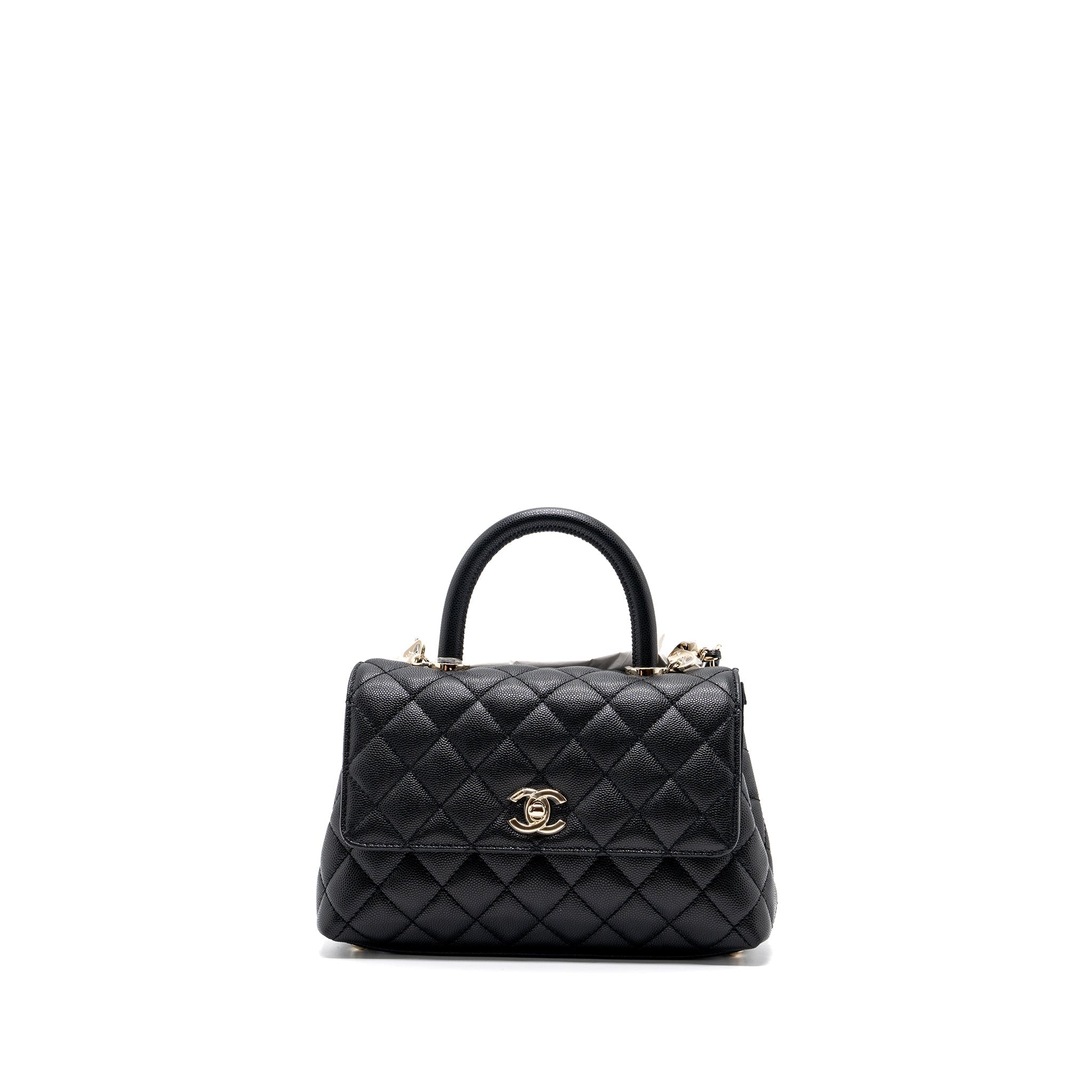 Chanel small coco handle caviar black L (Microchip)