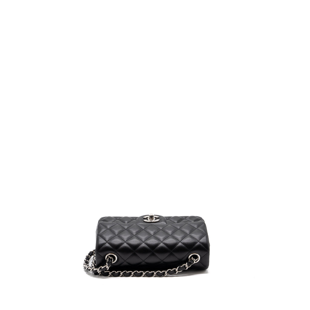 Chanel Classic Mini Rectangular Flap Bag Lambskin Black  (microchip)
