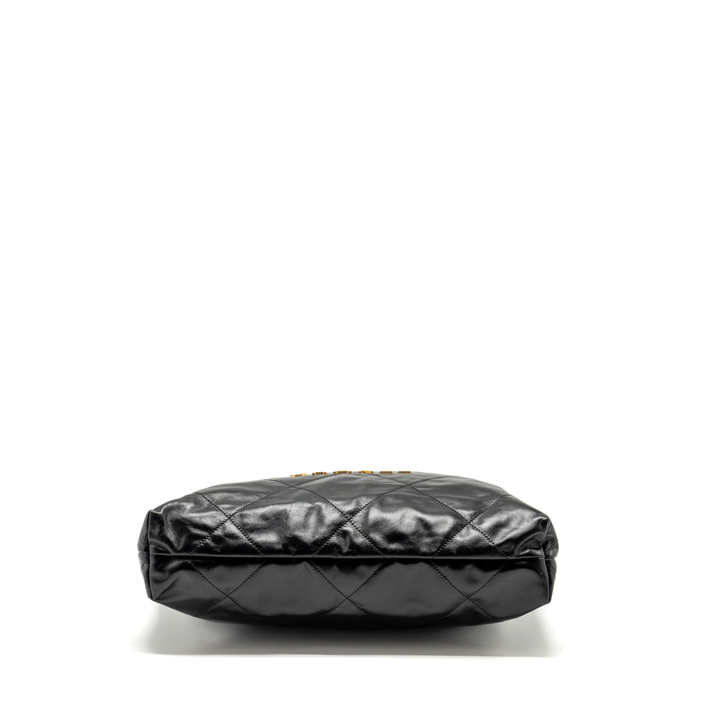 Chanel Medium 22 Bag Shiny Calfskin Black  (microchip)