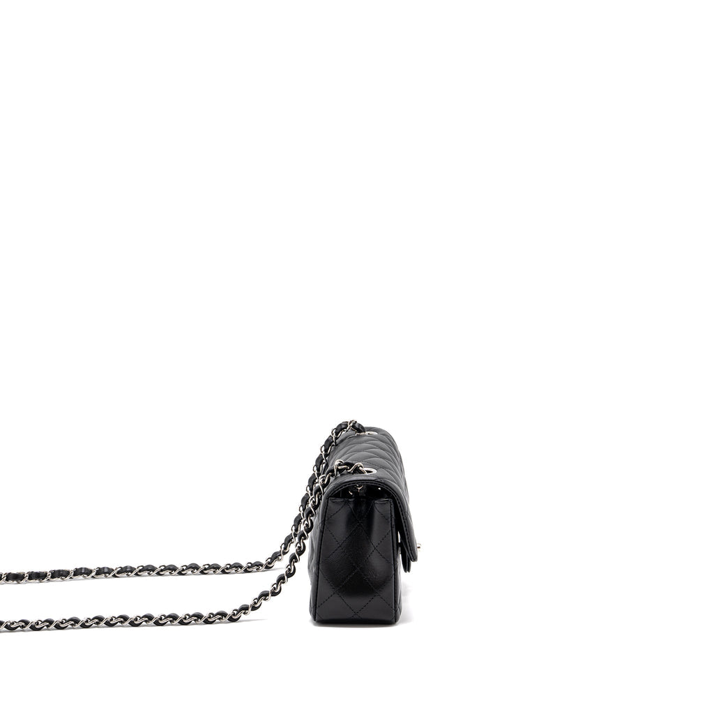 Chanel Classic Mini Rectangular Flap Bag Lambskin Black  (microchip)