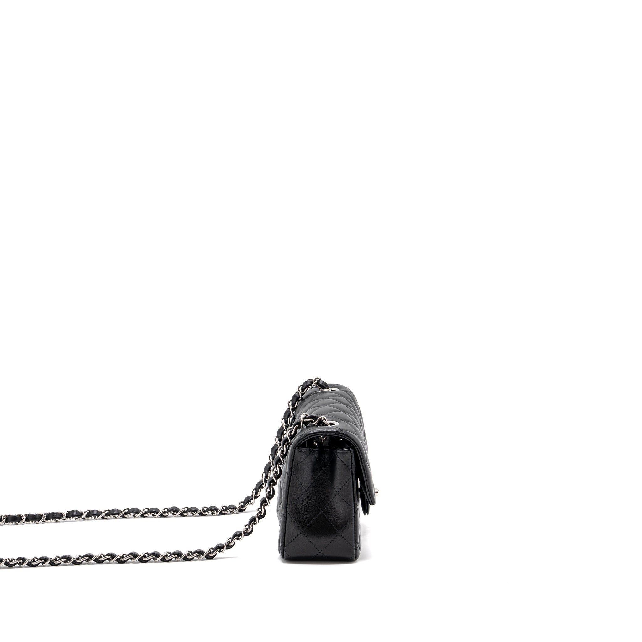 Chanel Classic Mini Rectangular Flap Bag Lambskin Black  (microchip)