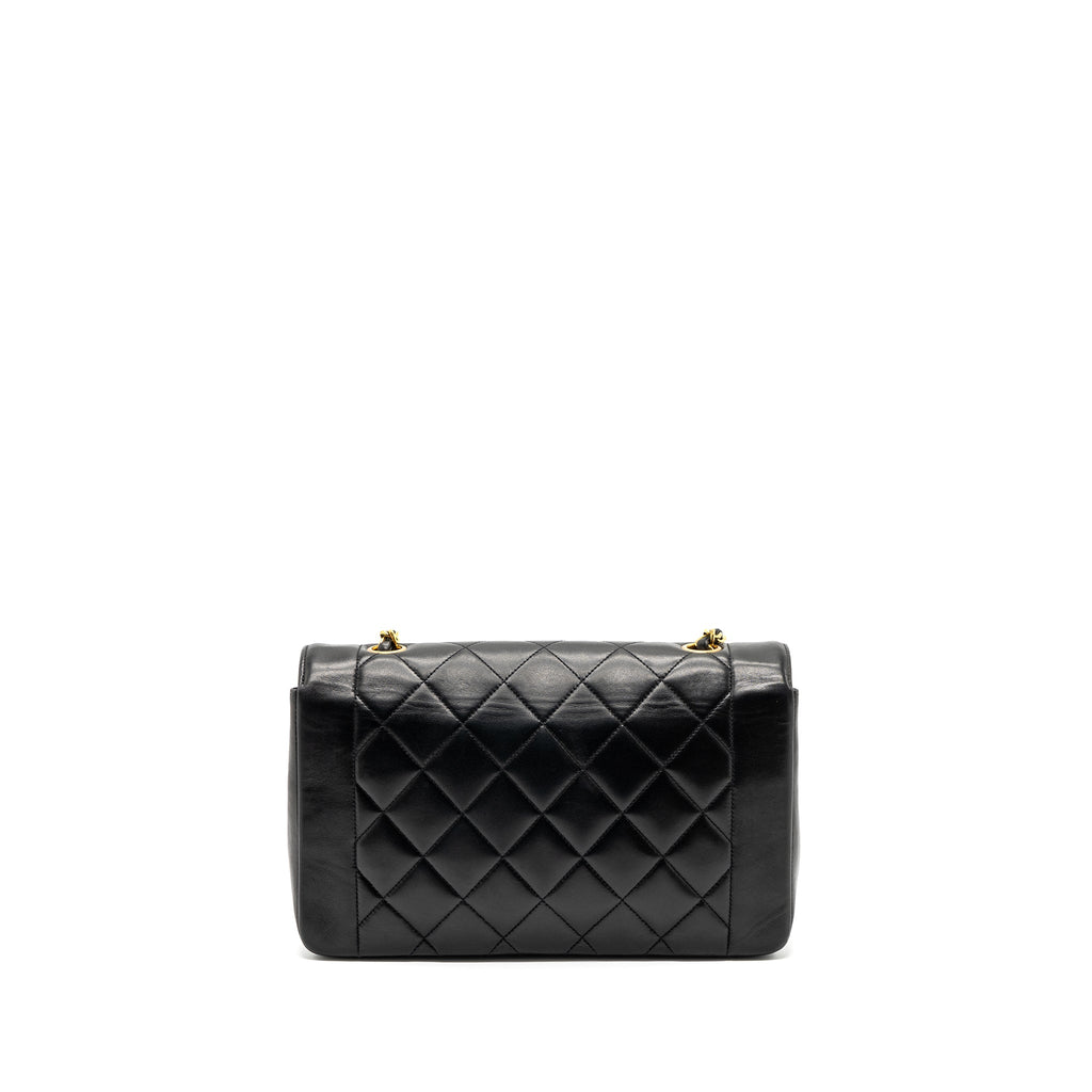 Chanel Vintage Diana Flap Bag Lambskin Black
