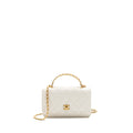 Chanel 23p Letter Top Handle Wallet On Chain Calfskin White (Microchip)
