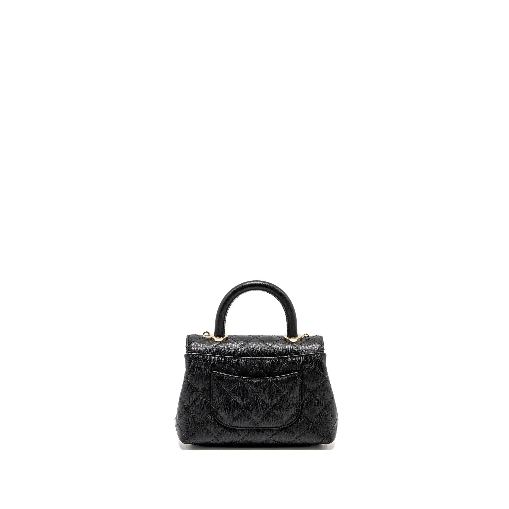 Chanel Mini Coco Handle Caviar Black L (Microchip)