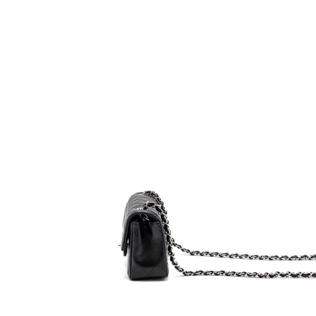 Chanel Classic Mini Rectangular Flap Bag Lambskin Black  (microchip)
