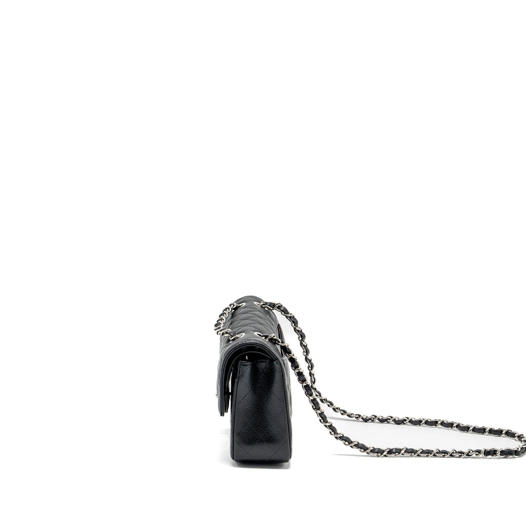 Chanel Small Classic Double Flap Bag Caviar Black  (microchip)