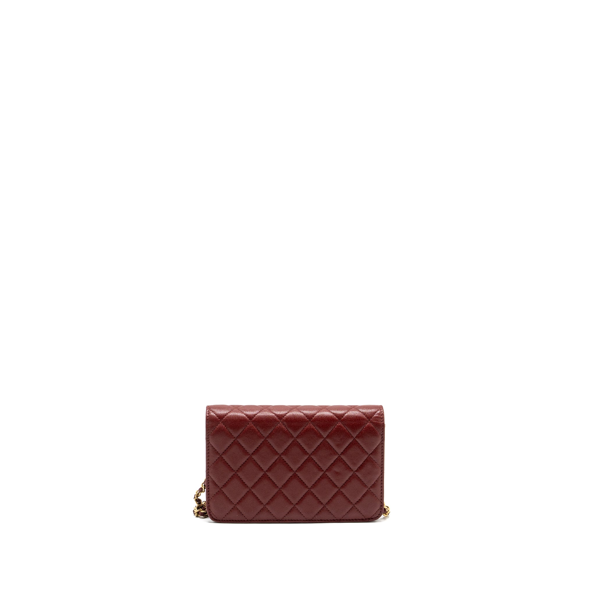 Chanel Wallet on Chain Lambskin Burgundy