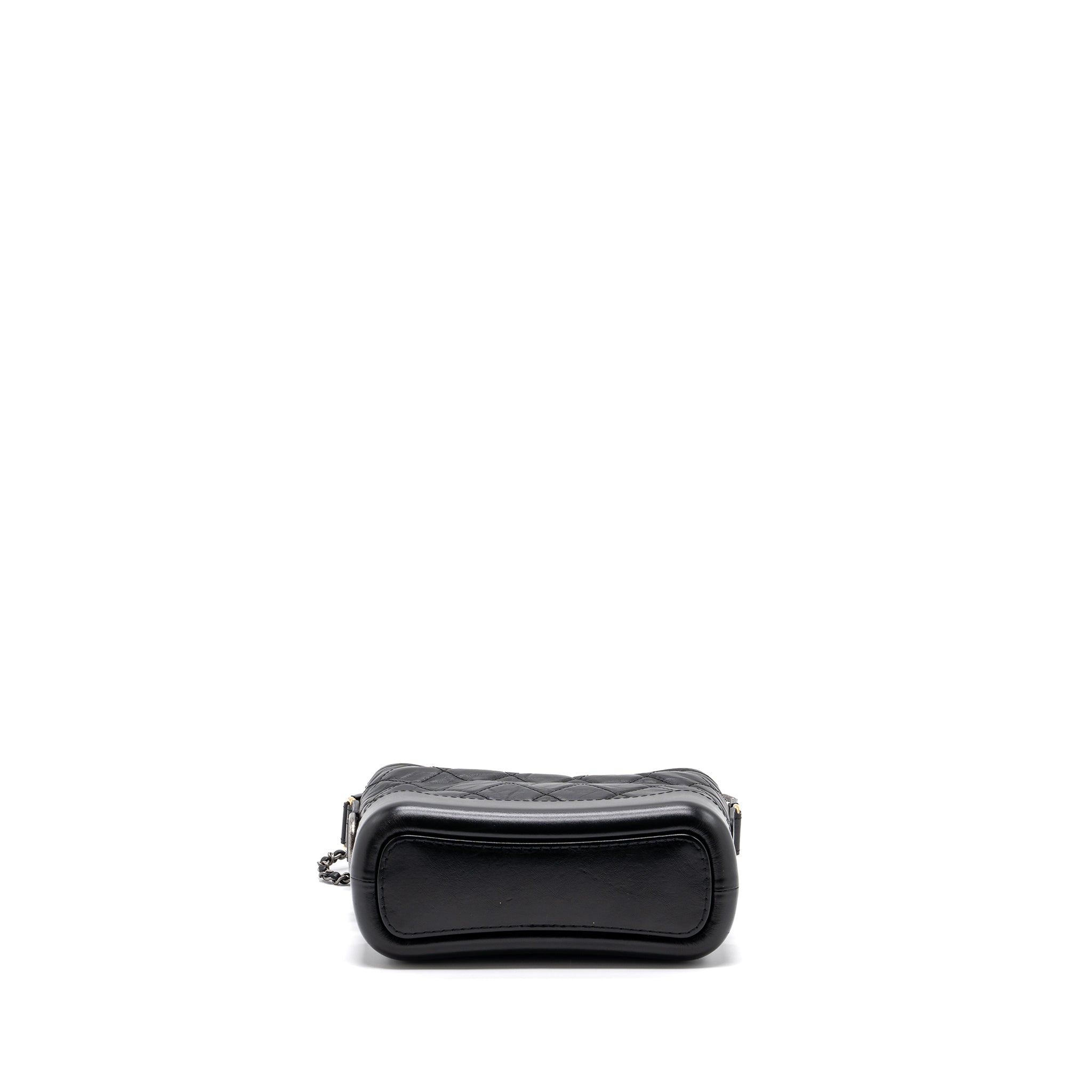 Chanel small gabrielle hobo bag calfskin black multicolour hardware
