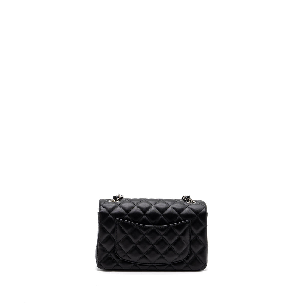Chanel Classic Mini Rectangular Flap Bag Lambskin Black  (microchip)