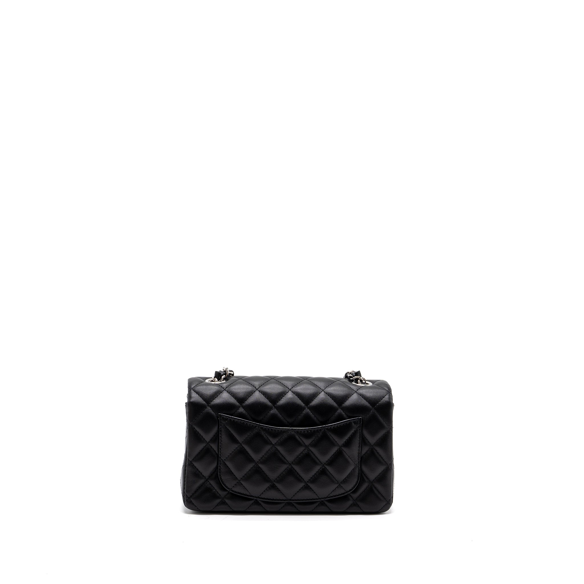Chanel Classic Mini Rectangular Flap Bag Lambskin Black  (microchip)