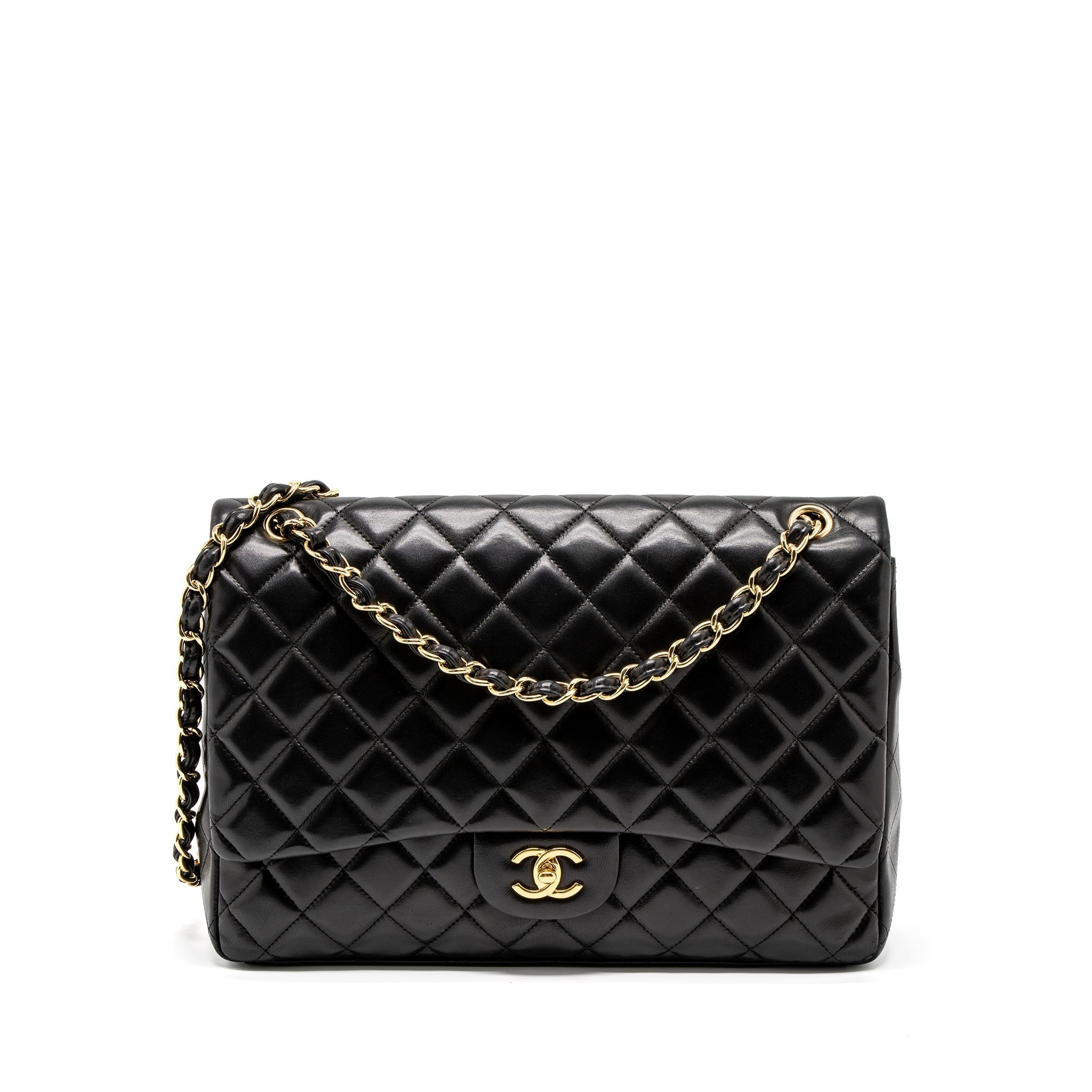 Chanel Maxi Classic Single Flap Bag Lambskin Black