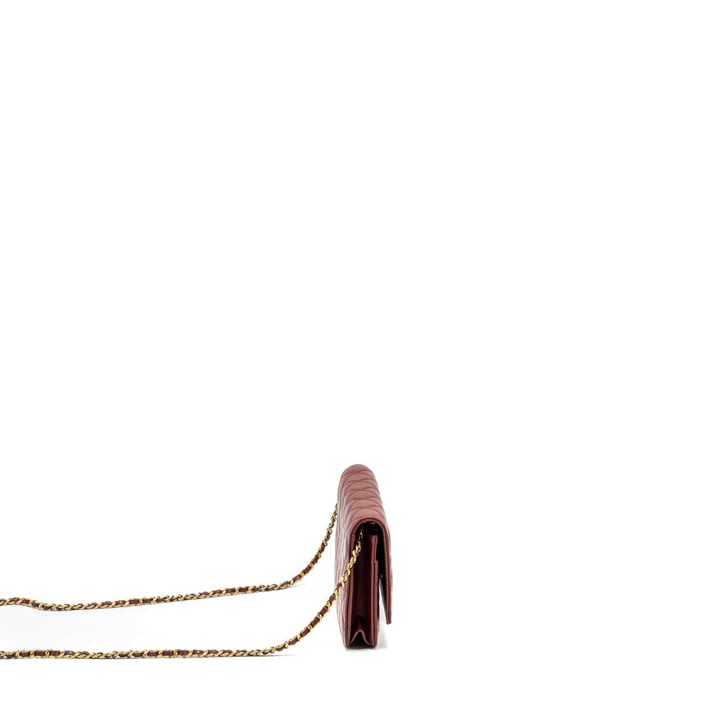 Chanel Wallet on Chain Lambskin Burgundy