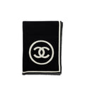 Chanel Letter/ CC Logo Cashmere Scarf Black/White