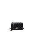 Chanel Classic Mini Rectangular Flap Bag Lambskin Black  (microchip)