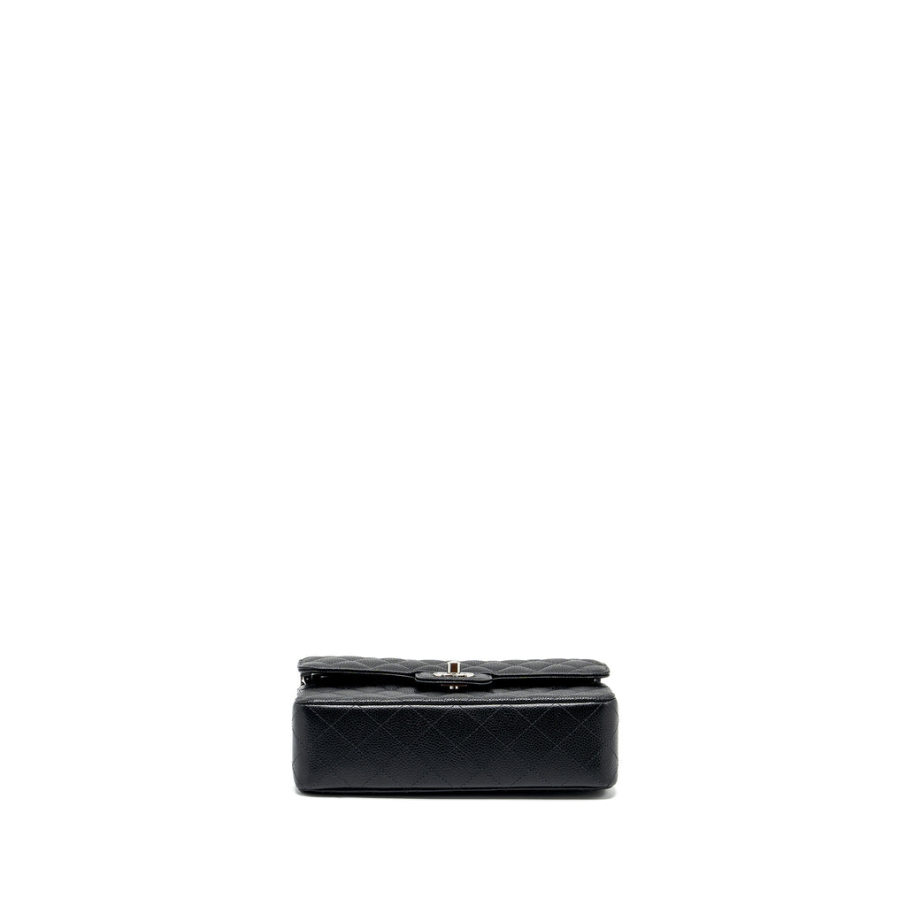 Chanel Small Classic Double Flap Bag Caviar Black  (microchip)