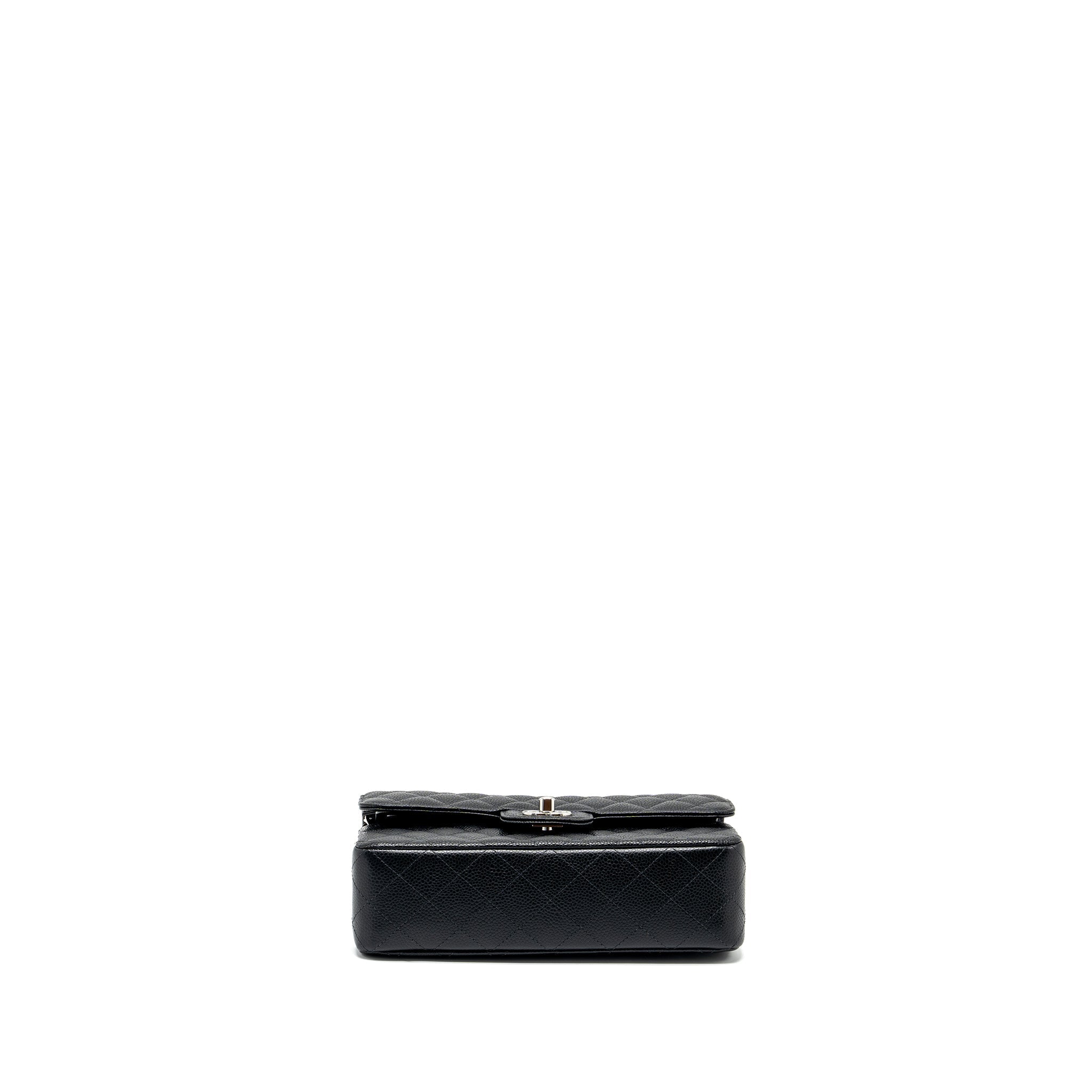 Chanel Small Classic Double Flap Bag Caviar Black  (microchip)