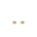 Chanel giant pearl earrings gold tone