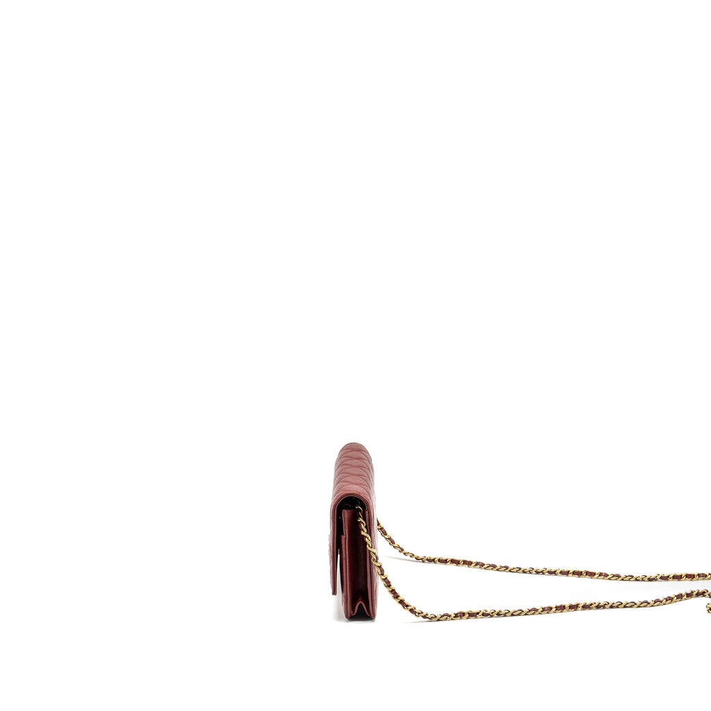 Chanel Wallet on Chain Lambskin Burgundy