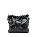 Chanel medium 22 bag Calfskin Black  (Microchip)