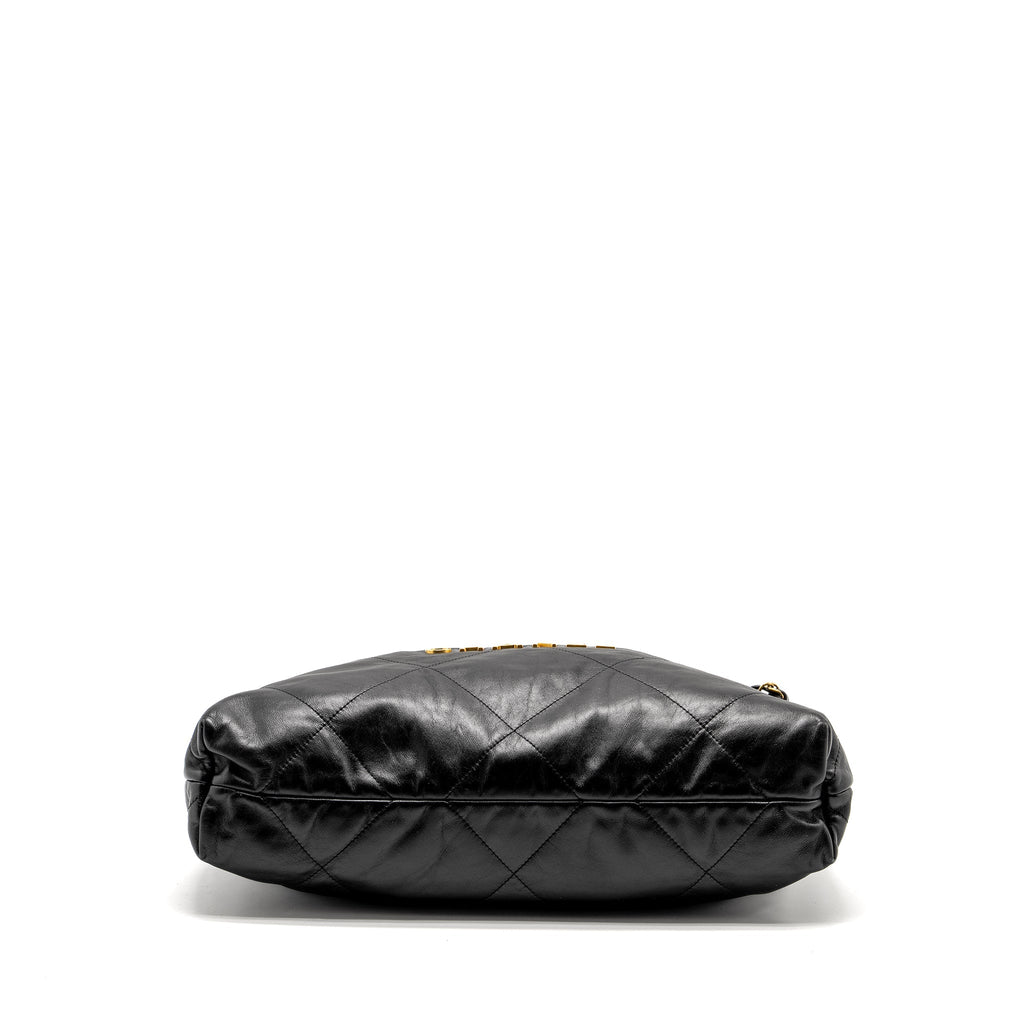 Chanel Medium 22 Bag Shiny Calfskin BLACK  (Microchip)