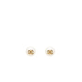 Chanel Giant Pearl Earrings Gold Tone