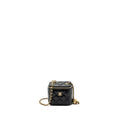 Chanel pearl crush mini vanity with chain lambskin black