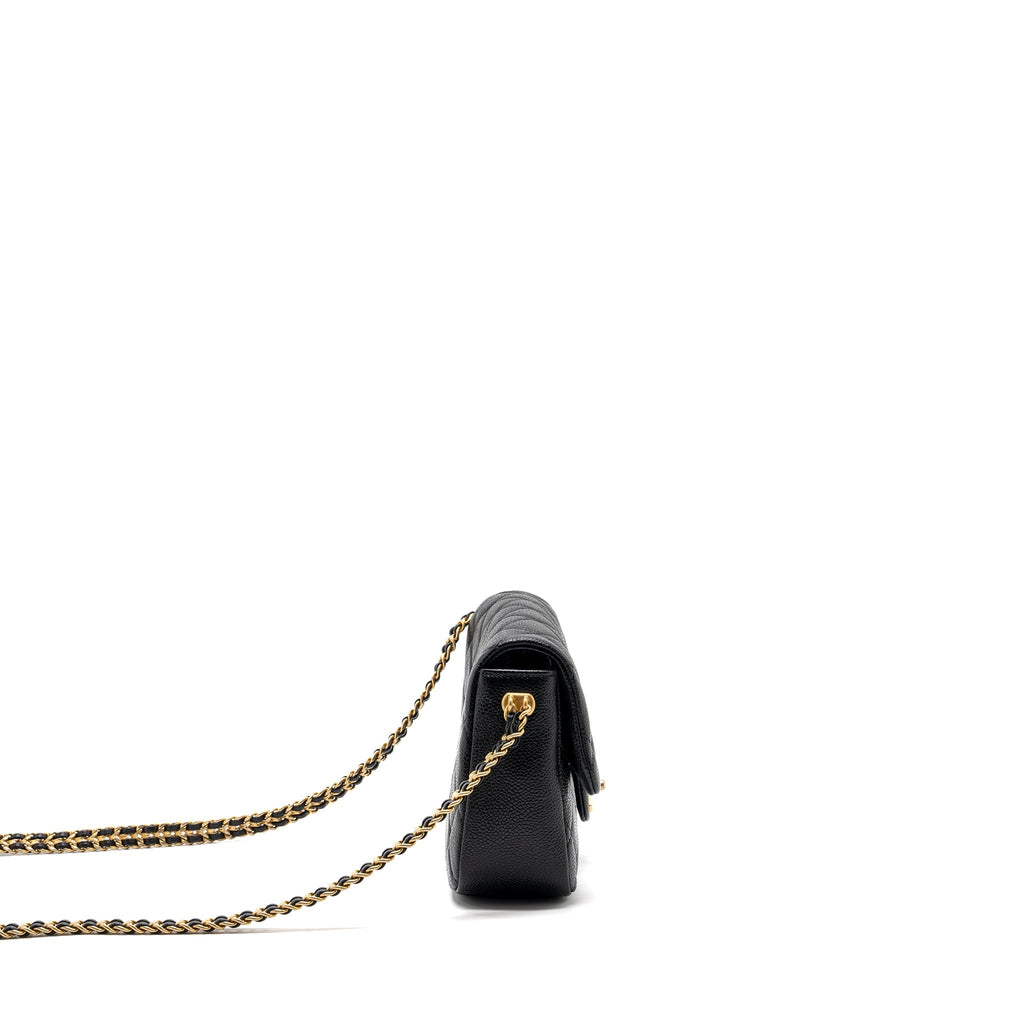 Chanel 21A chain Soul Flap bag grained calfskin black  (Microchip)