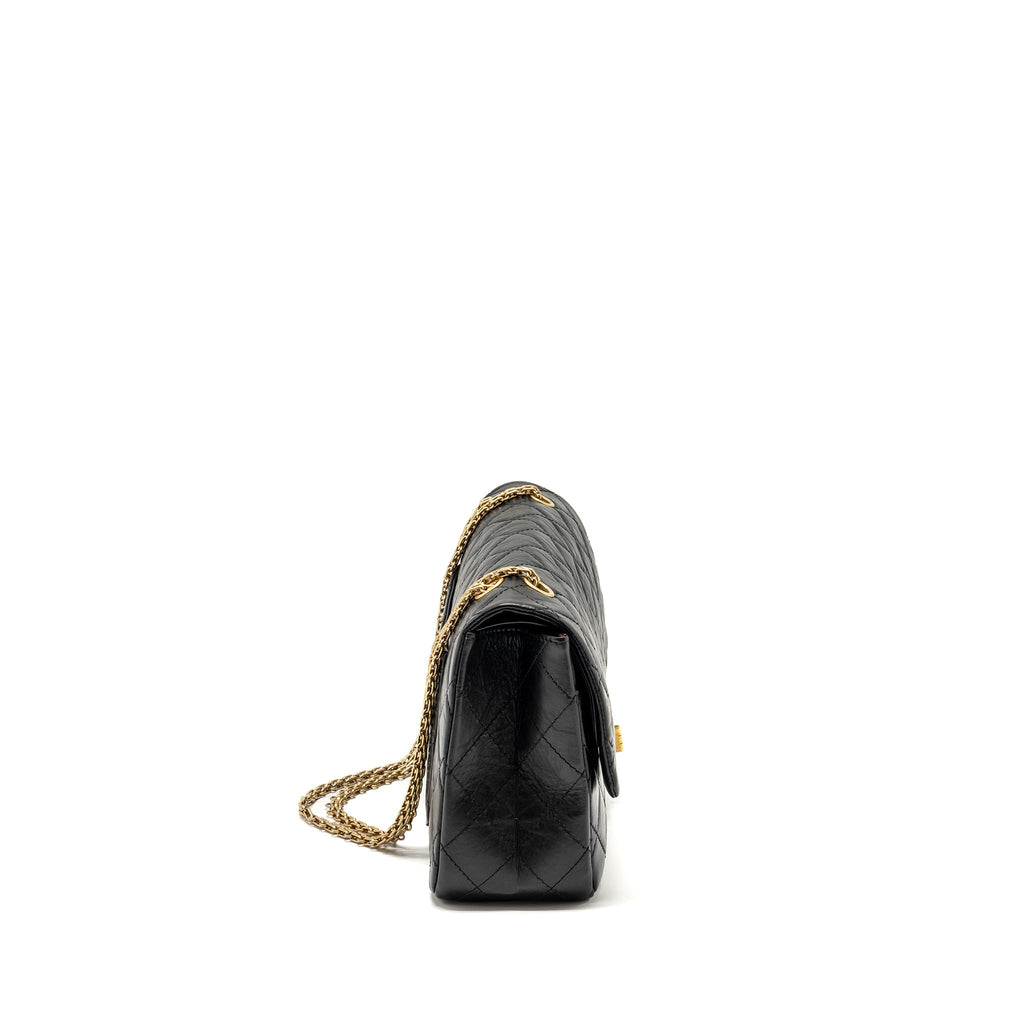 Chanel Maxi 2.55 reissue flap bag aged calfskin Black