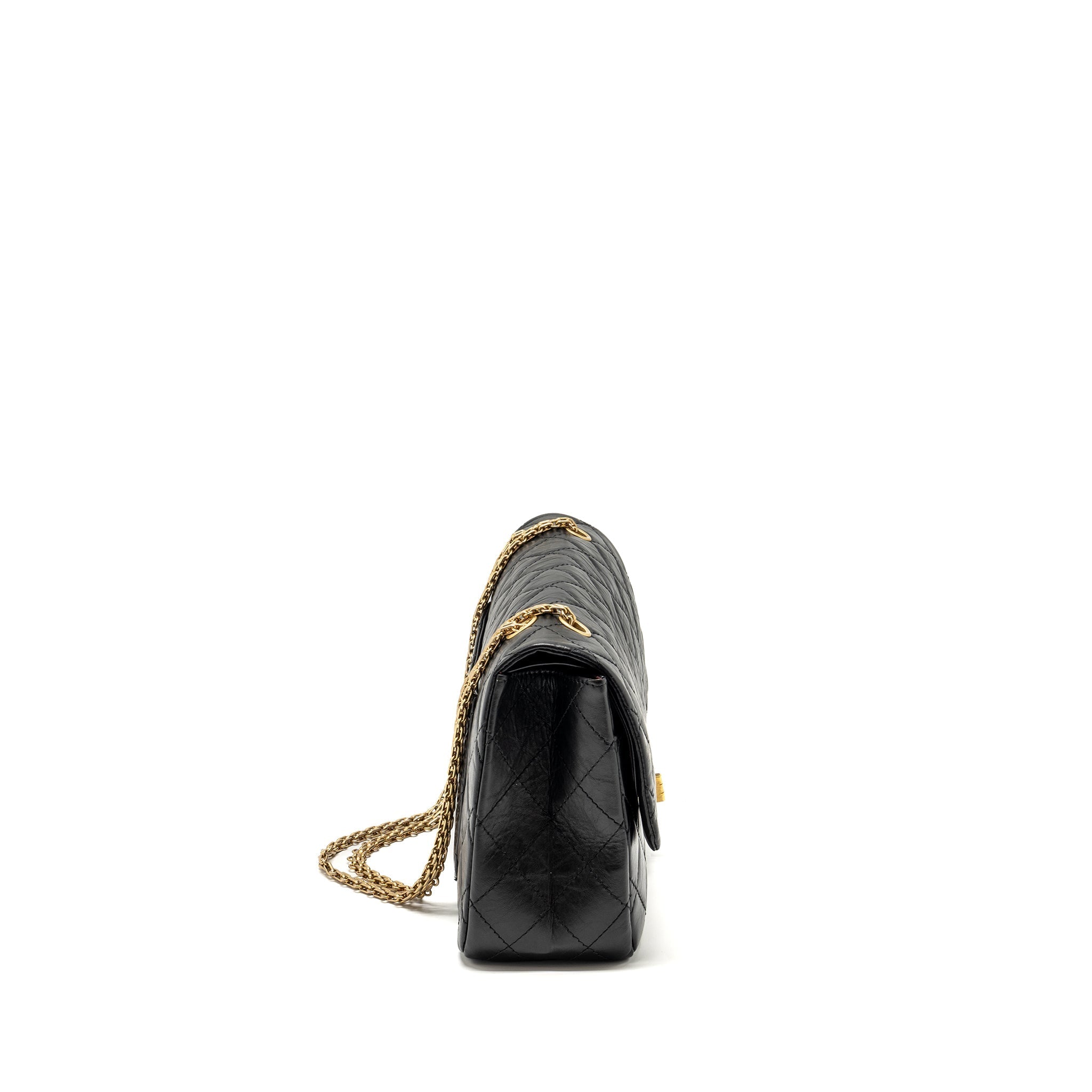 Chanel Maxi 2.55 reissue flap bag aged calfskin Black