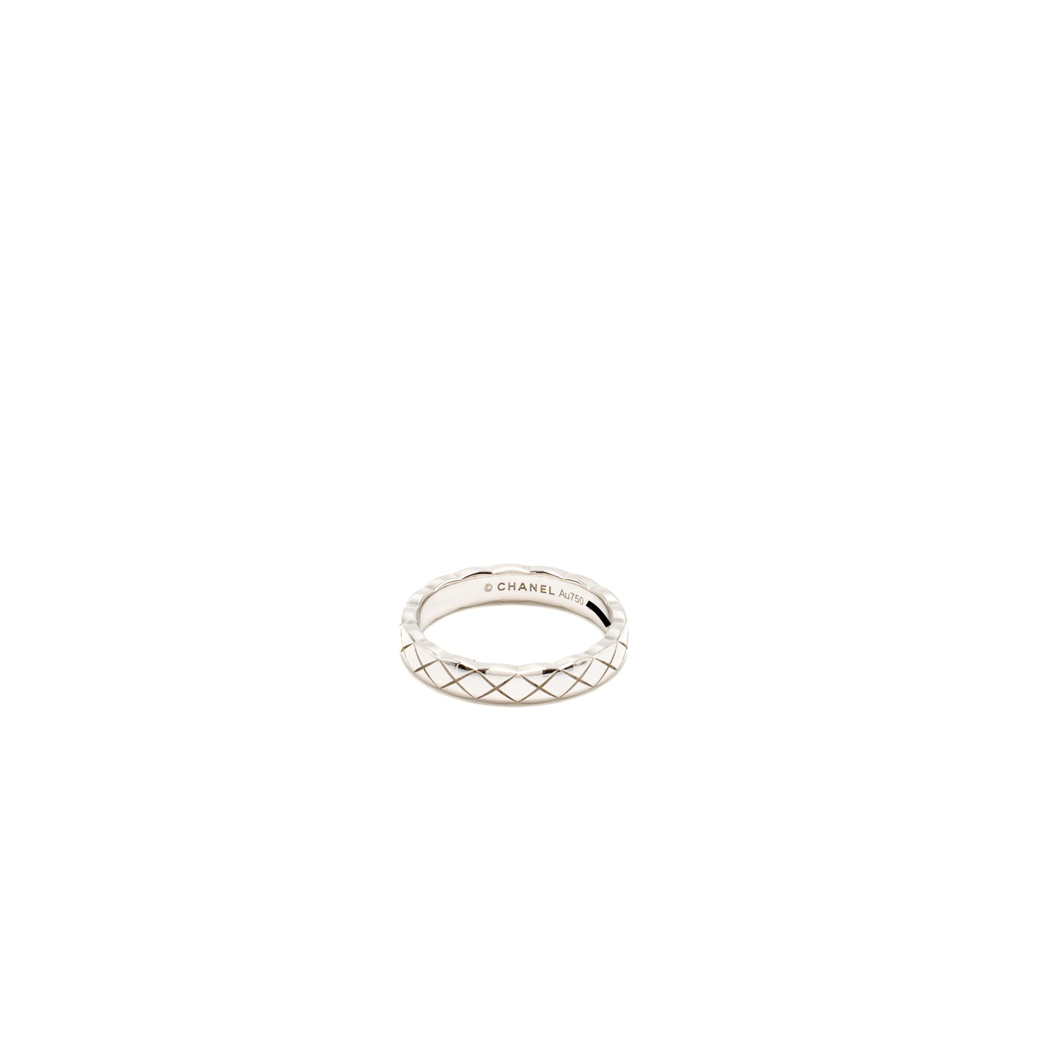 Chanel Size 49 Coco Crush Ring Mini Version White Gold