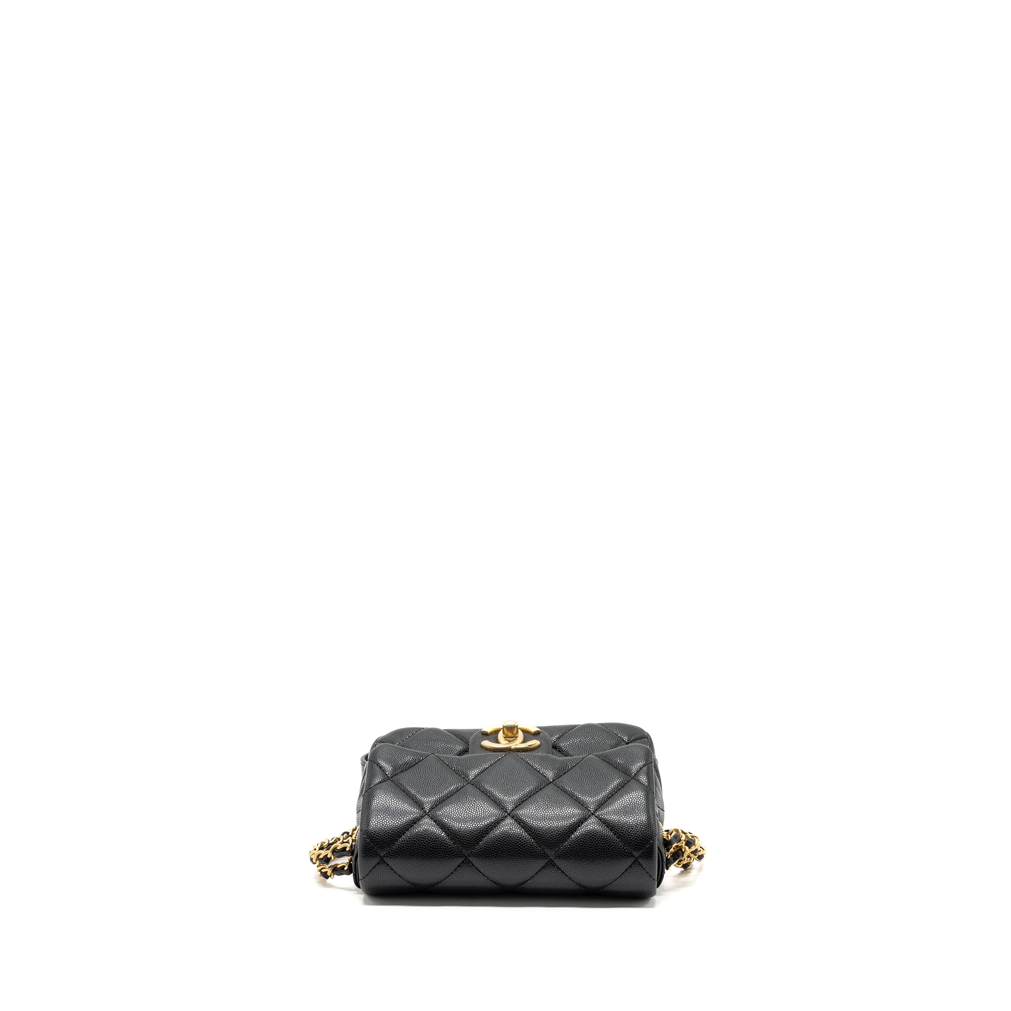Chanel Mini Twist Your Button Flap Bag Caviar Black (Microchip)
