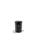 Chanel CC Round Vanity Case with Chain Lambskin Black L