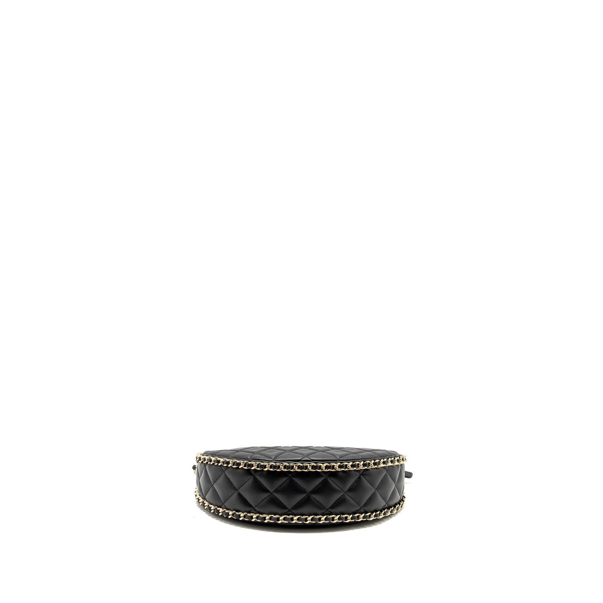 Chanel Small moon Hobo Bag Lambskin Black L (Microchip)