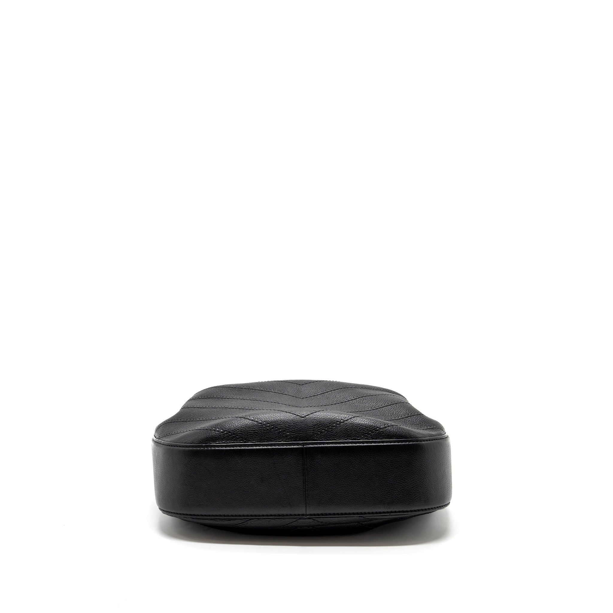 Chanel chevron bucket bag grained calfskin Black