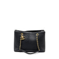 Chanel Chevron Shopping tote bag goatskin black
