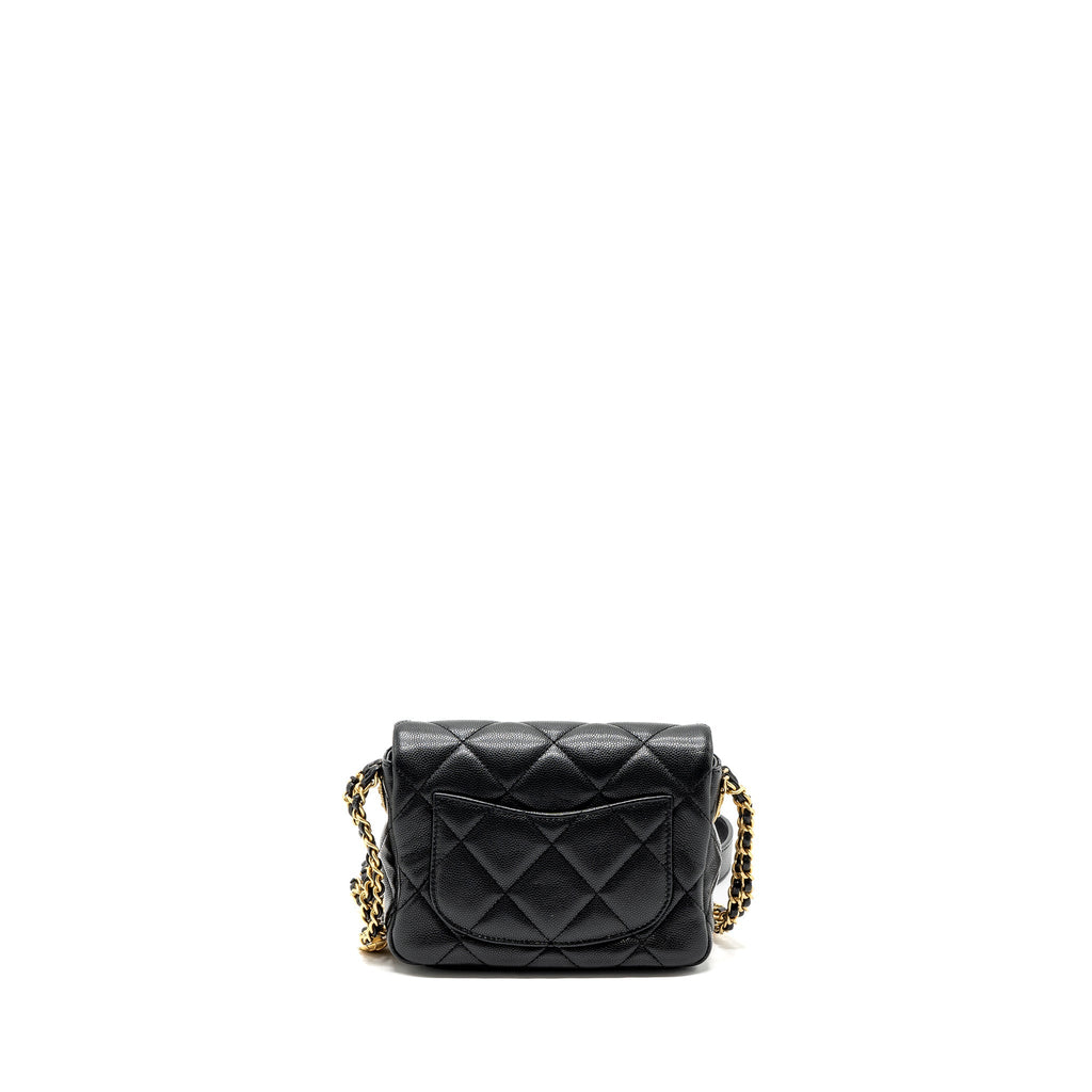 Chanel Mini Twist Your Button Flap Bag Caviar Black (Microchip)