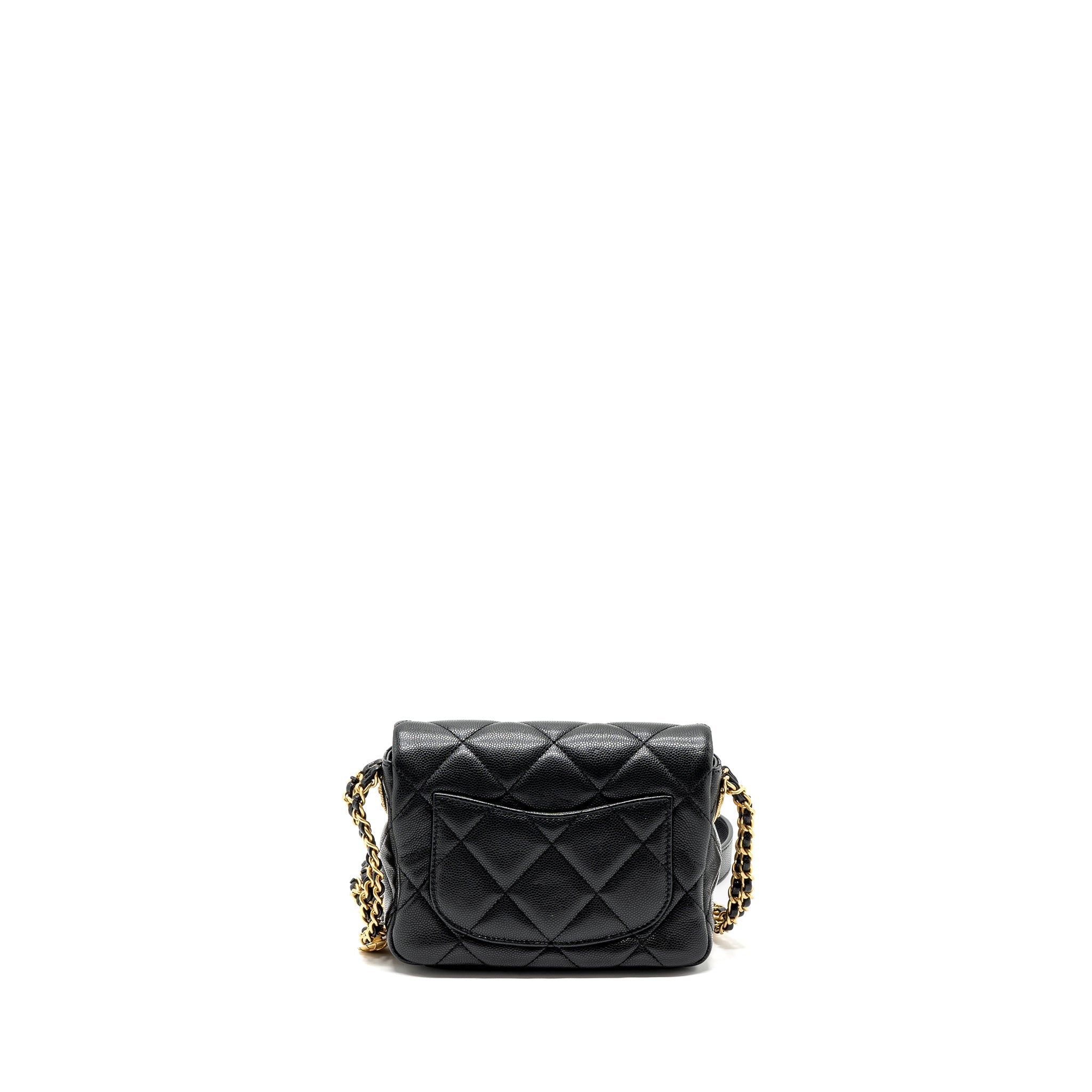 Chanel Mini Twist Your Button Flap Bag Caviar Black (Microchip)