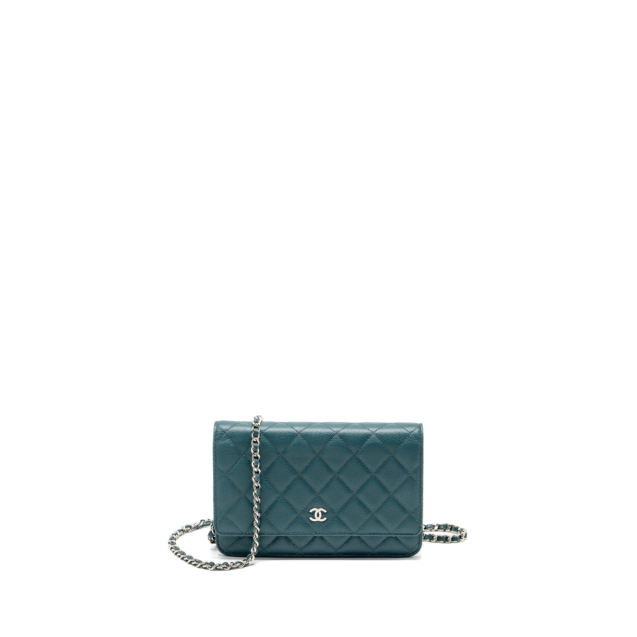 Chanel Classic Wallet on Chain Caviar Dark Green