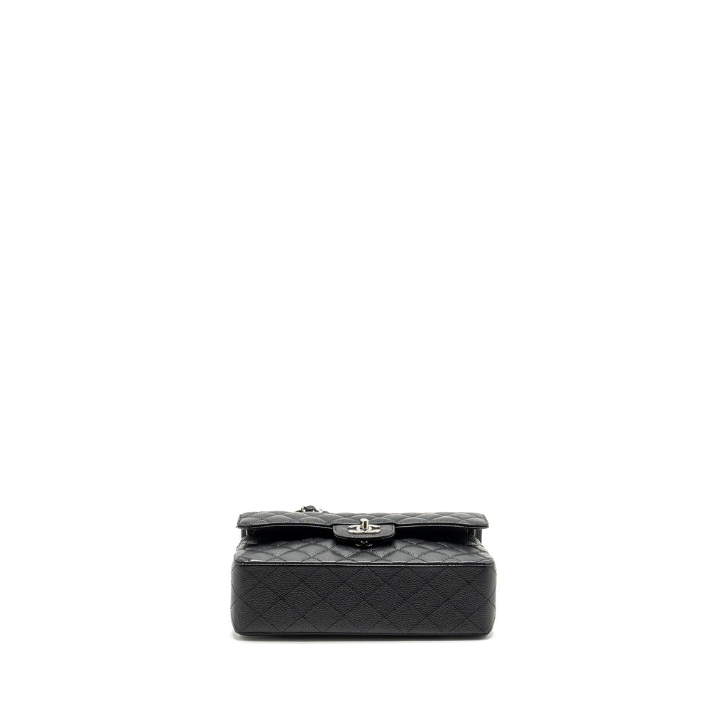 Chanel Small Classic Double Flap Bag Caviar Black  (Microchip)