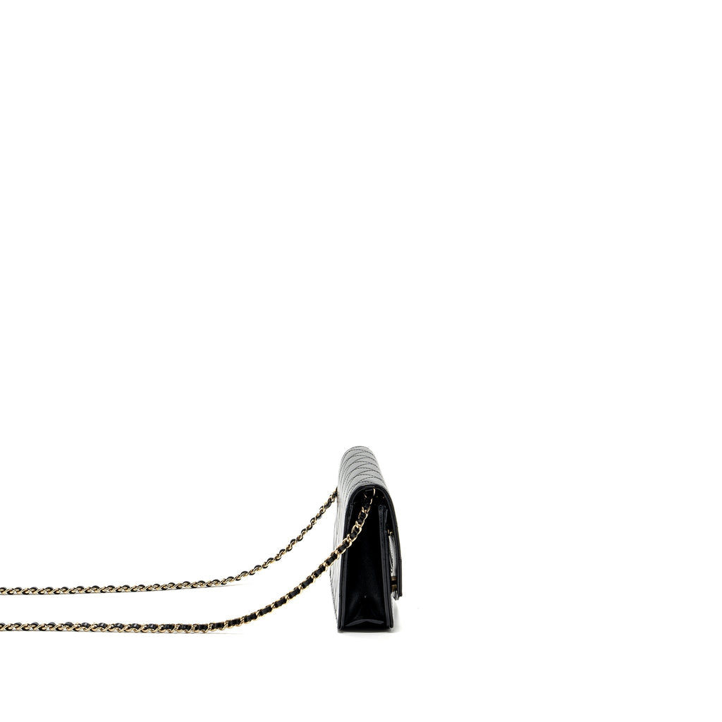 Chanel 24C 31 wallet on chain shiny calfskin black L (Microchip)