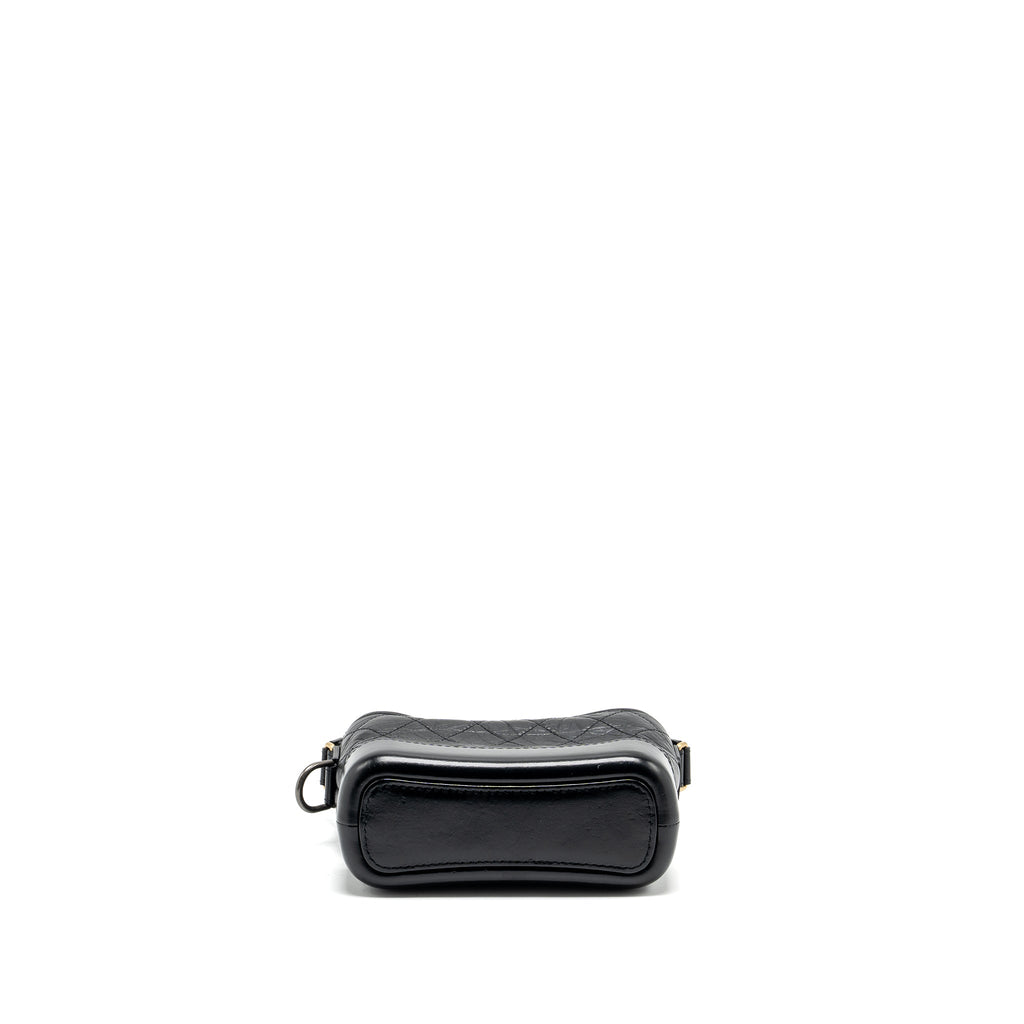 Chanel Small Gabrielle Hobo Bag Calfskin Black Multicolour HARDWARE