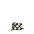 Chanel 19 wallet on chain Fabric/Calfskin White/Black Multicolour Hardware