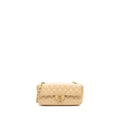 Chanel East-West Flap Shoulder Bag Caviar Beige
