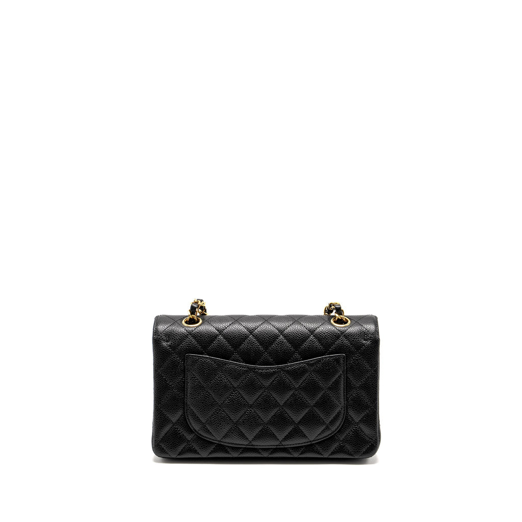 Chanel Small Classic Double Flap Bag Caviar Black (microchip)