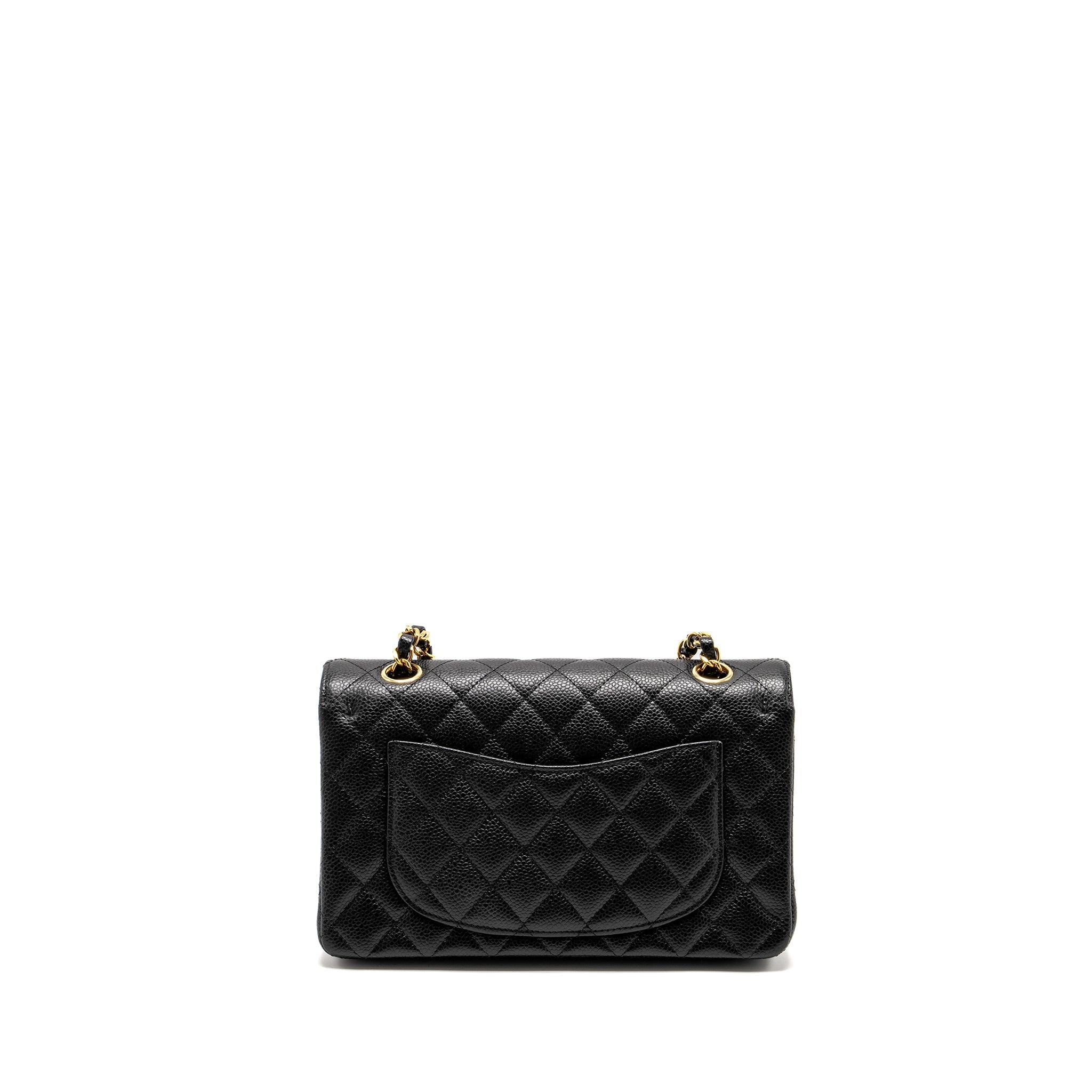 Chanel Small Classic Double Flap Bag Caviar Black (microchip)