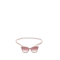 Chanel sunglasses with pearl chain pink