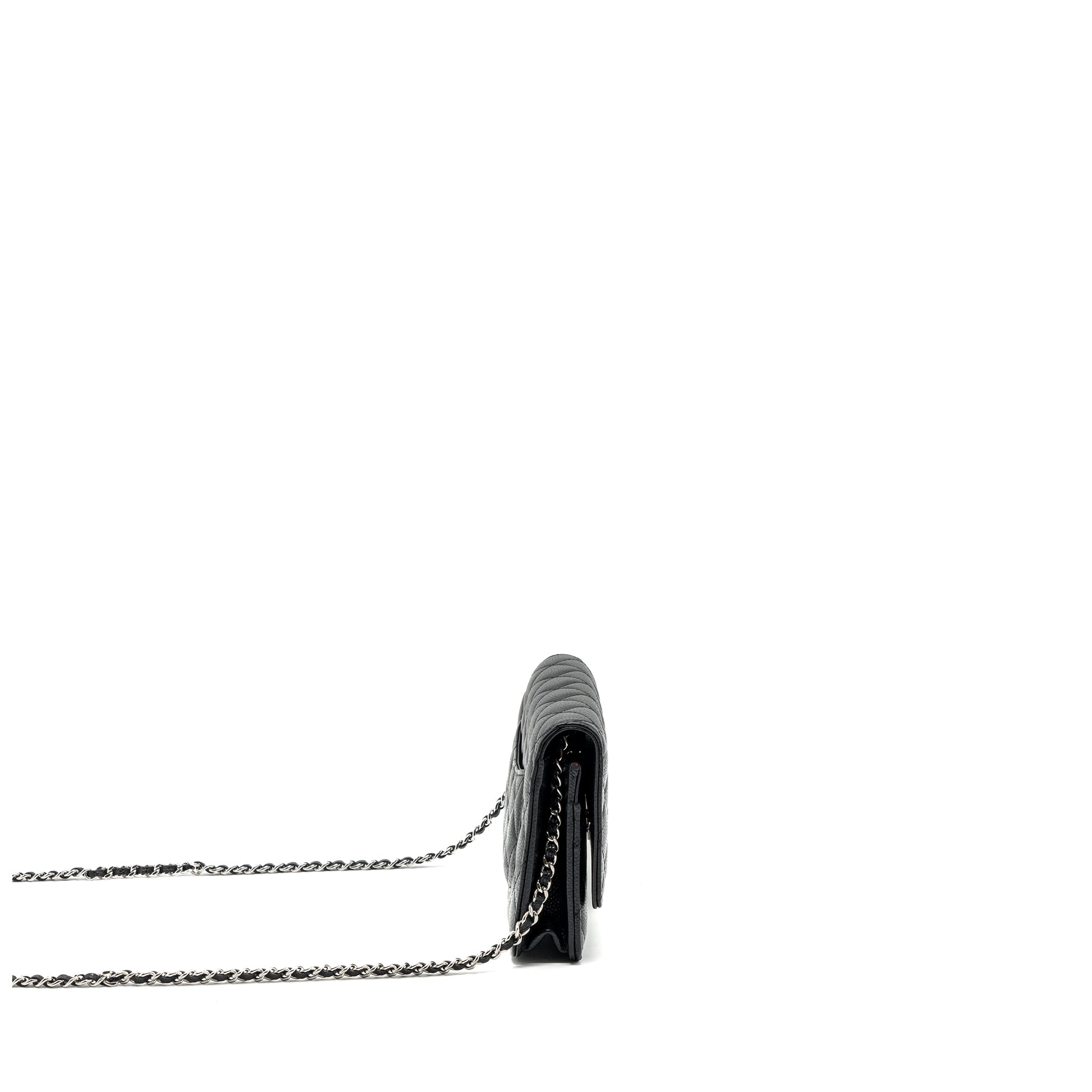 Chanel Classic Wallet On Chain Caviar Black  (microchip)