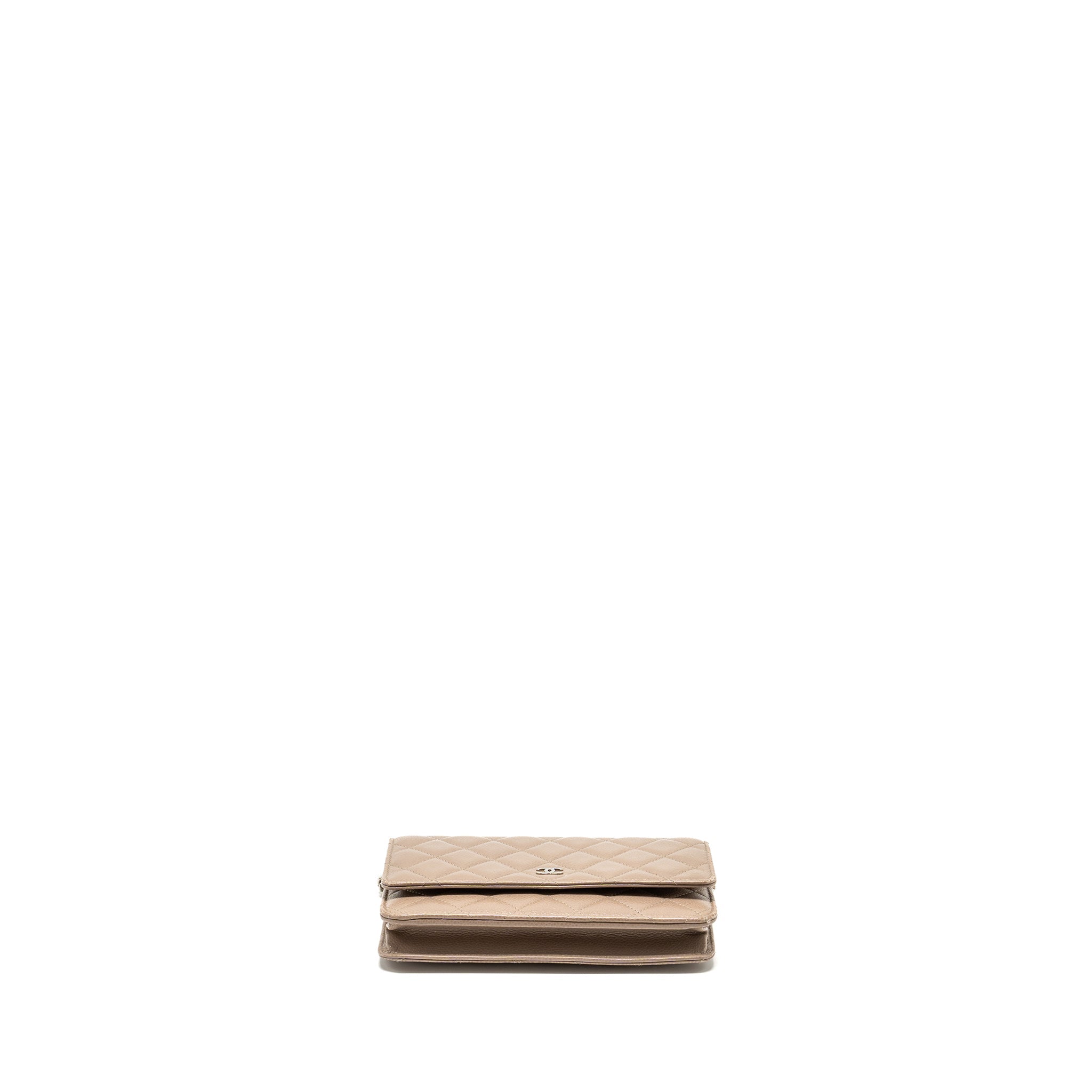 Chanel Classic Wallet on Chain caviar dark beige
